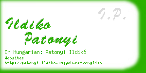ildiko patonyi business card