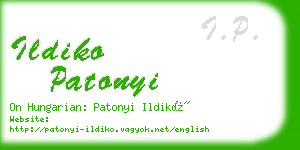 ildiko patonyi business card